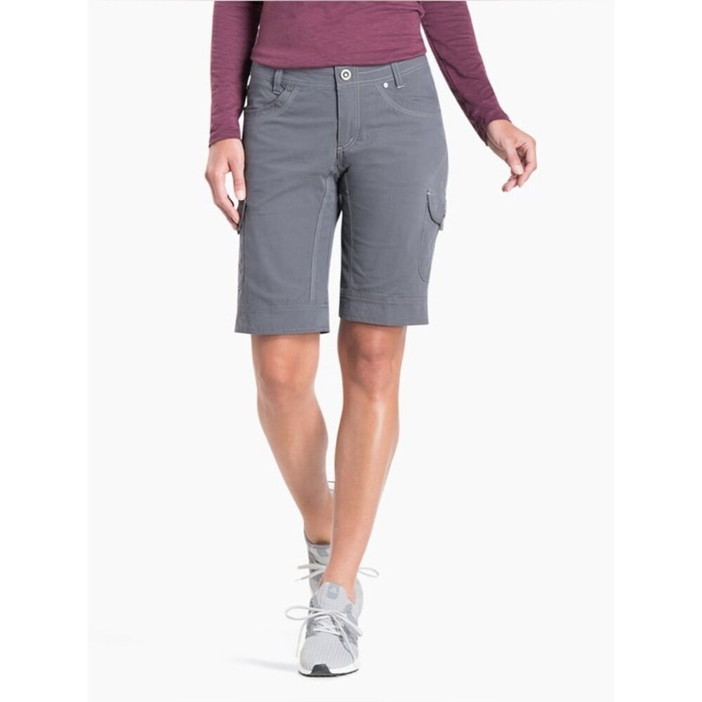 NWT Kuhl Splash 11 Shorts Women’s Size 12 Gray Cargo Hiking Trail UPF 50 Stretch